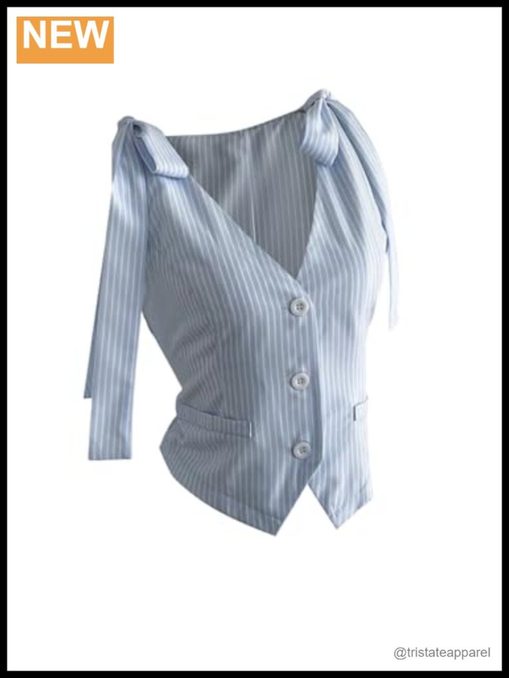 Floerns Women's Striped Tie Shoulder Blouse
